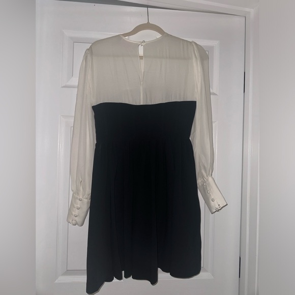 Cinq À Sept Seraphina Two-tone Long-sleeve Mini Dress - Picture 6 of 6